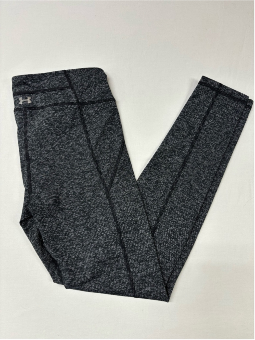 Under Armour Women’s Black Heathered Leggings Small 475 active Pilates yoga gym